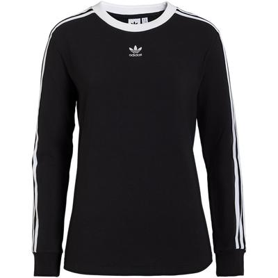 Футболка женская с длинным рукавом 3 Stripes LS печать логотипа, надписи, принта